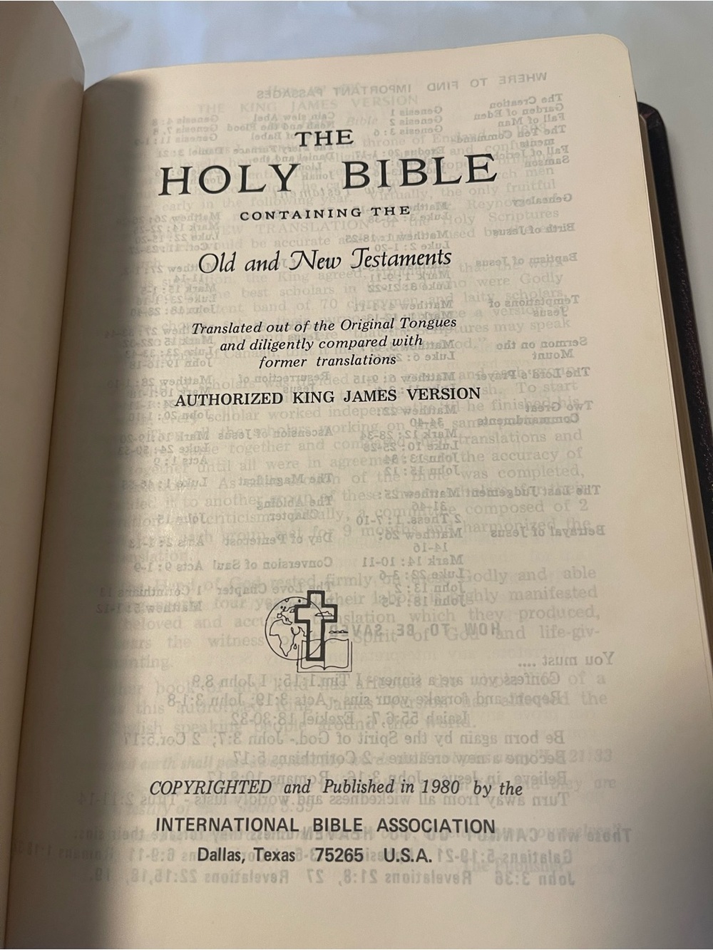 Holy BIble KJV Giant Print International Bible Association 1980 Leather - Picture 7 of 7